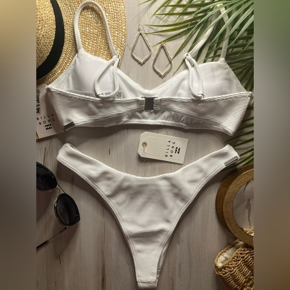 Billabong 🤍 Gigi Waffle Bralette Bikini Top | Skimpy Hike Bottoms - Picture 13 of 16
